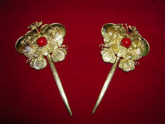 나비금도금 떨잠